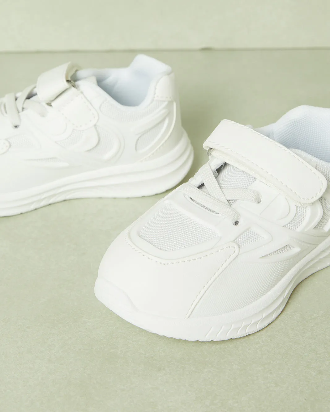 Boys White Color Block Sneakers sold by Redtag product image thumbnail 3