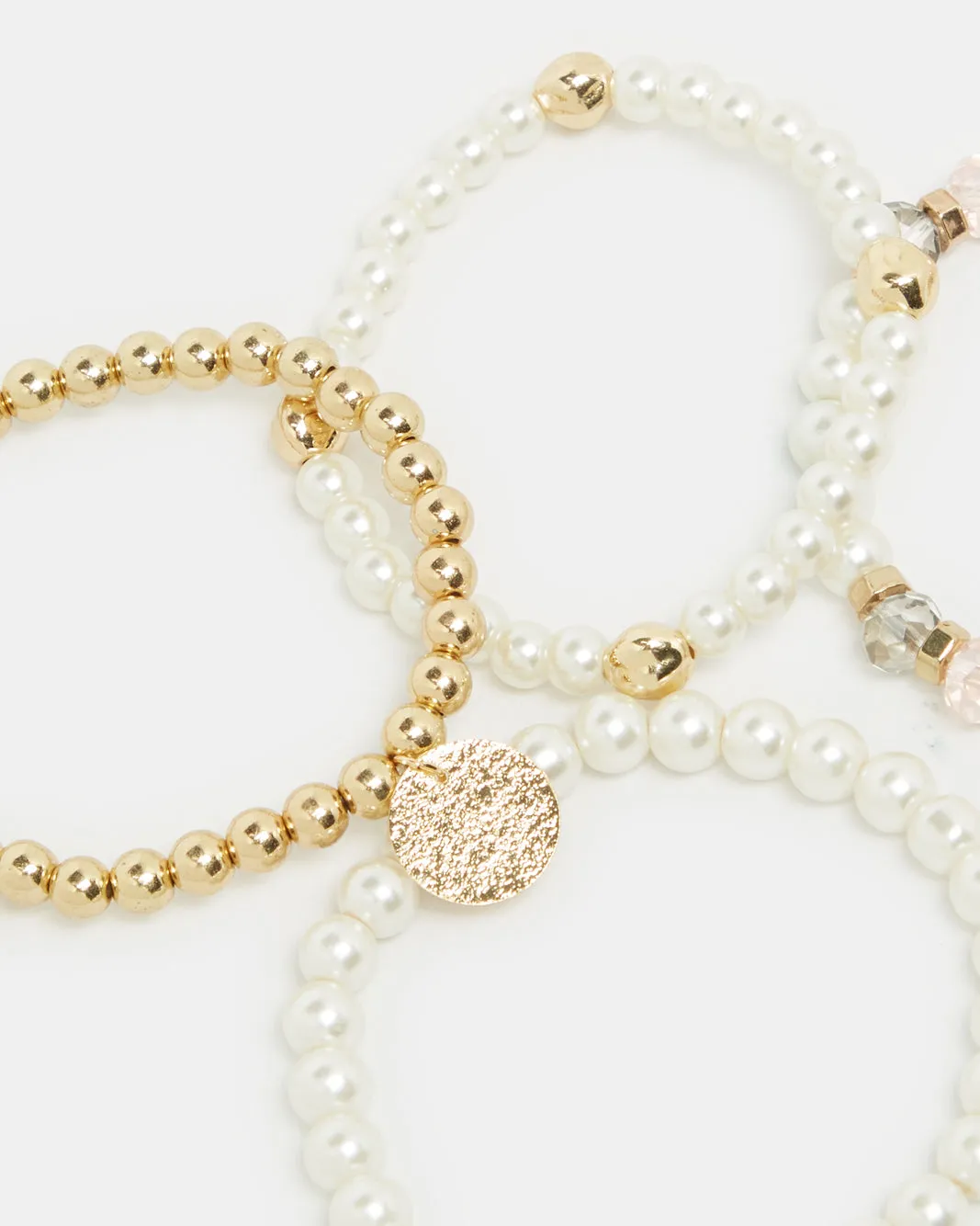 Women Gold And White Embellished Bracelet Set (4 Piece) sold by Redtag product image thumbnail 5