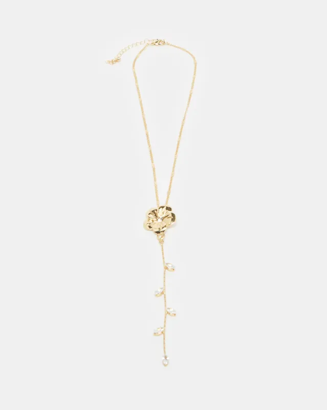Women Gold Embellished Necklace sold by Redtag