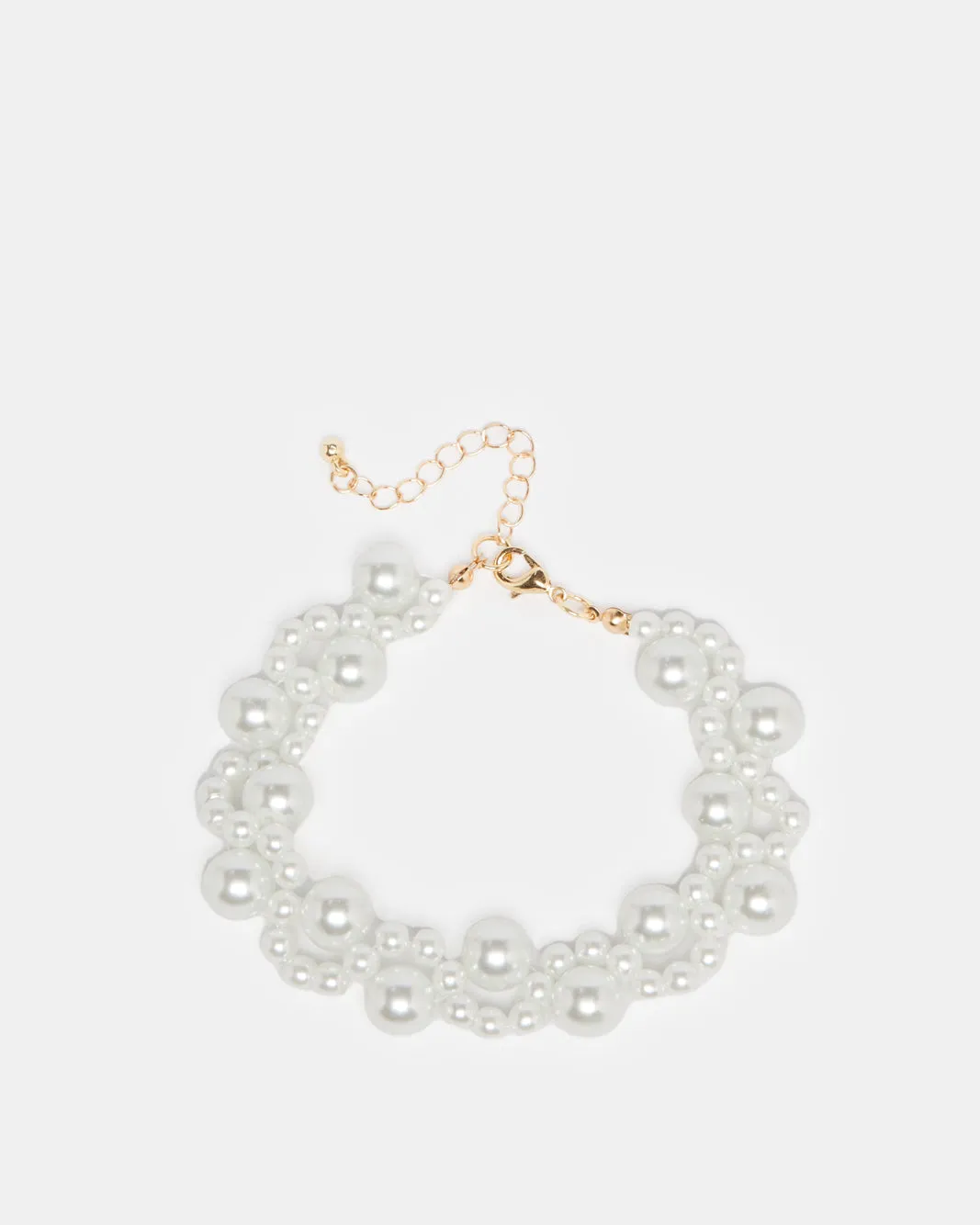Women White Embellished Pearl Bracelet sold by Redtag
