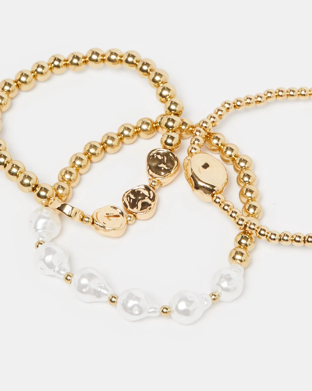 Women Gold Embellished Bracelets Set (3 Piece) sold by Redtag product image thumbnail 3