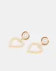 Women Gold  Embellished Earring sold by Redtag