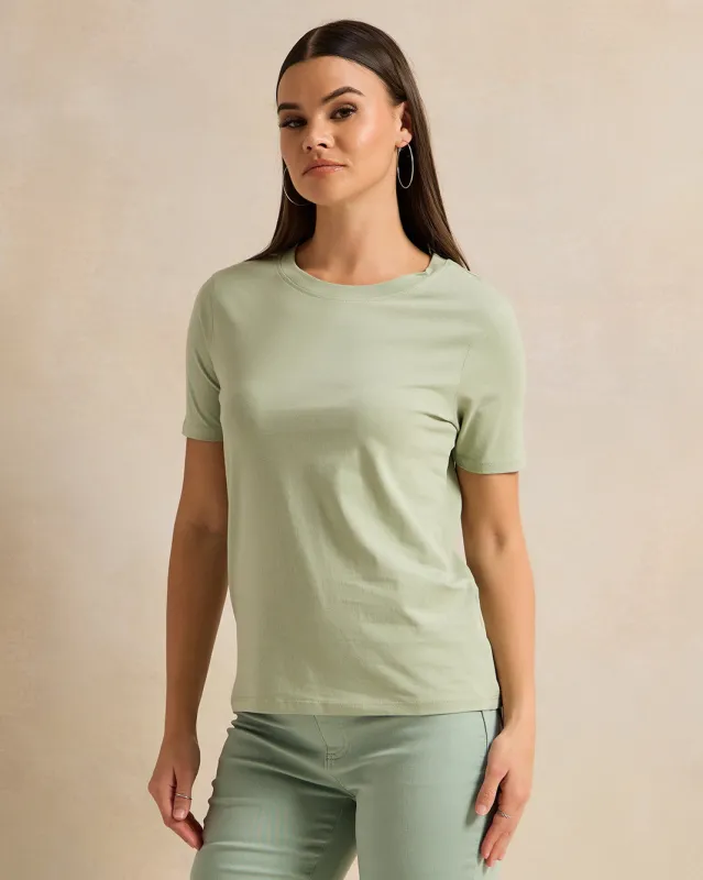 Women Green Short Sleeve T-Shirt sold by Redtag