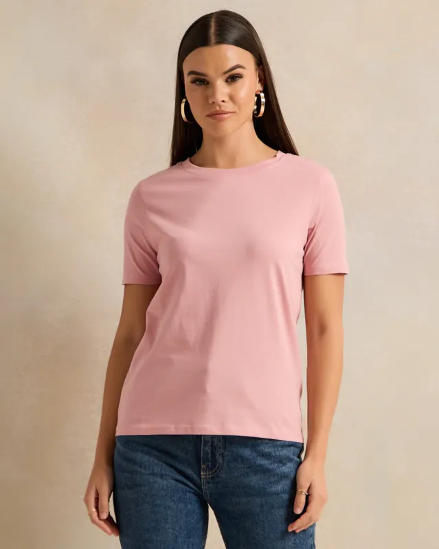 Women Pink Short Neck T-Shirt sold by Redtag