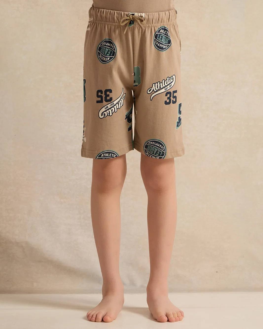 Boys Brown All-Over Print Pyjama Set (2 Piece) sold by Redtag product image thumbnail 3