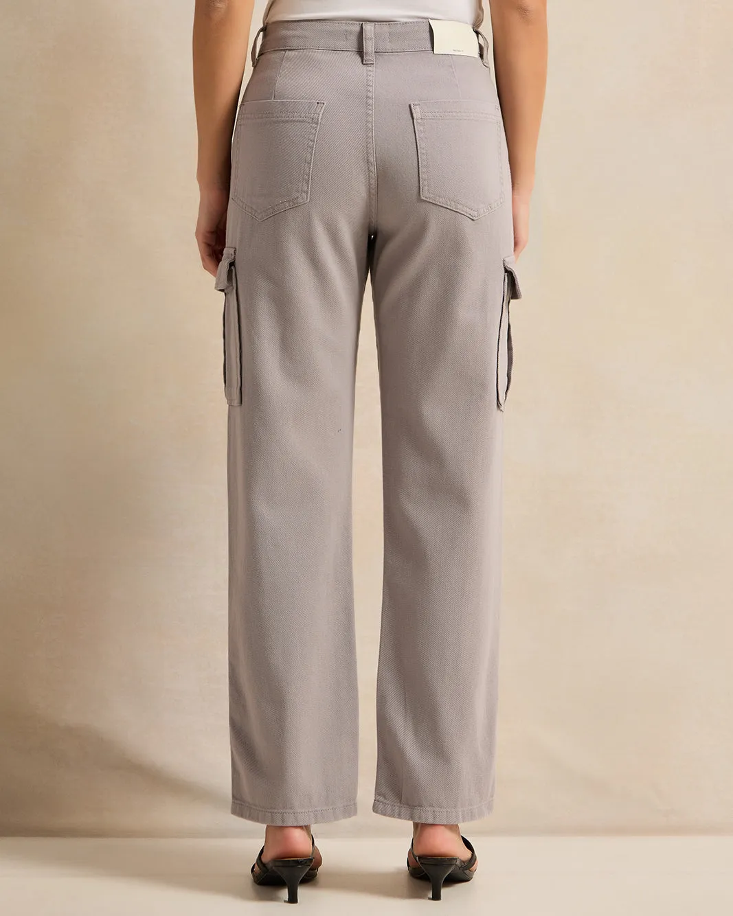 Women Grey Cargo Pants sold by Redtag product image thumbnail 3