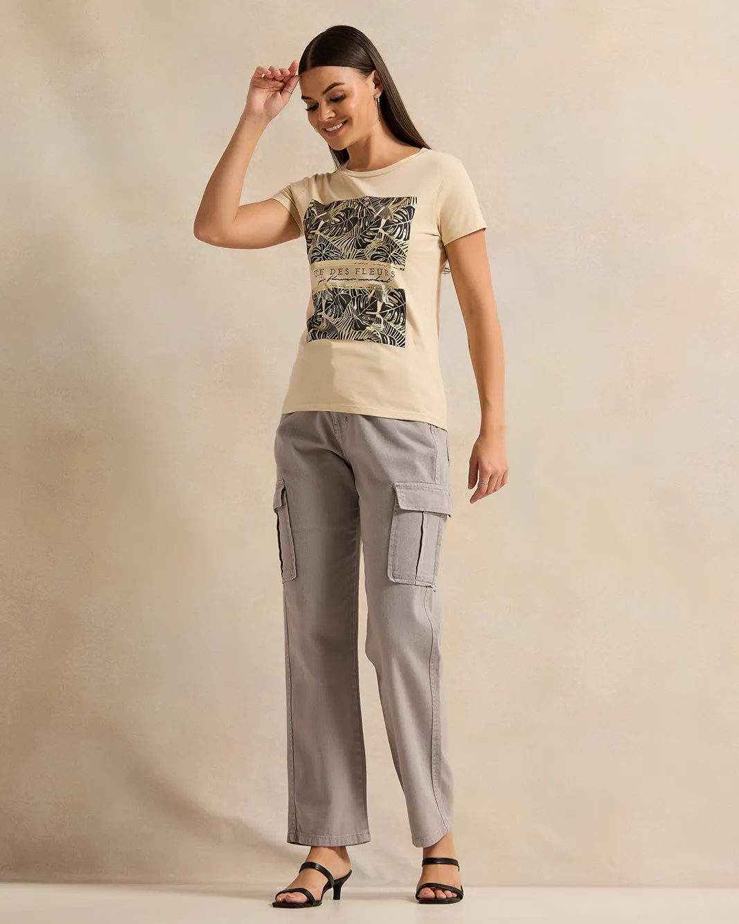 Women Grey Cargo Pants sold by Redtag product image thumbnail 2