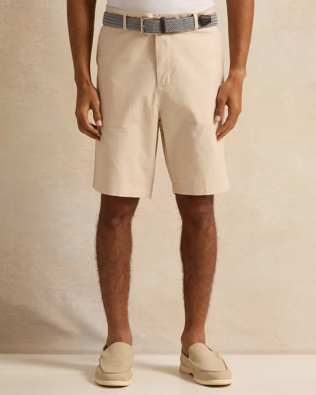 Men Beige Belted Casual Shorts sold by Redtag