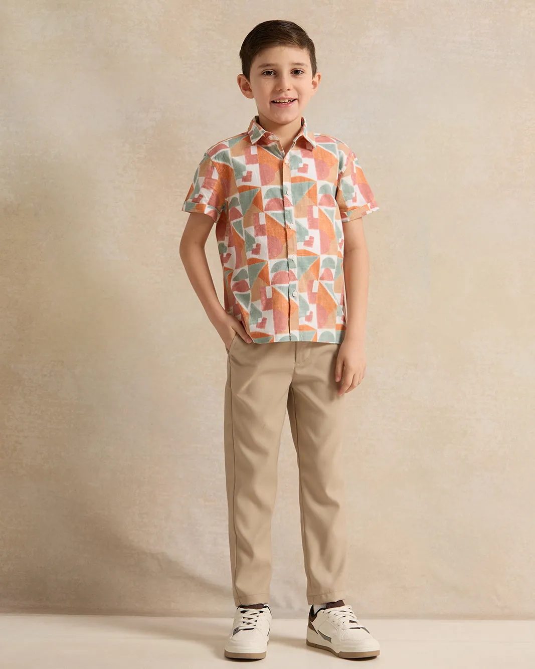 Boys Beige Trousers sold by Redtag product image thumbnail 2