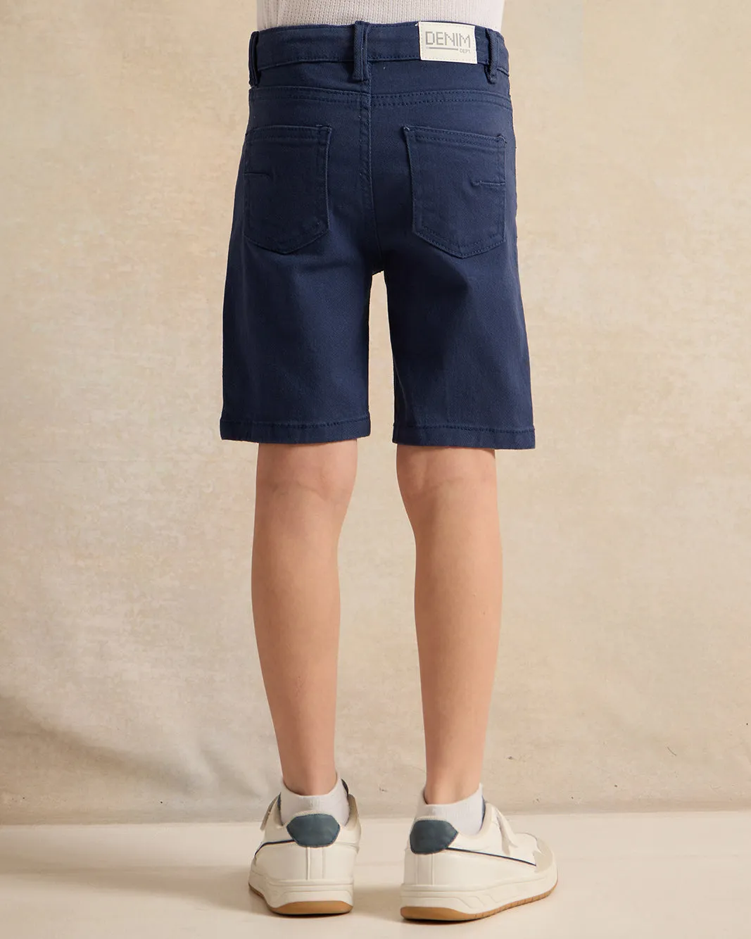Boys Navy Denim Shorts sold by Redtag product image thumbnail 3