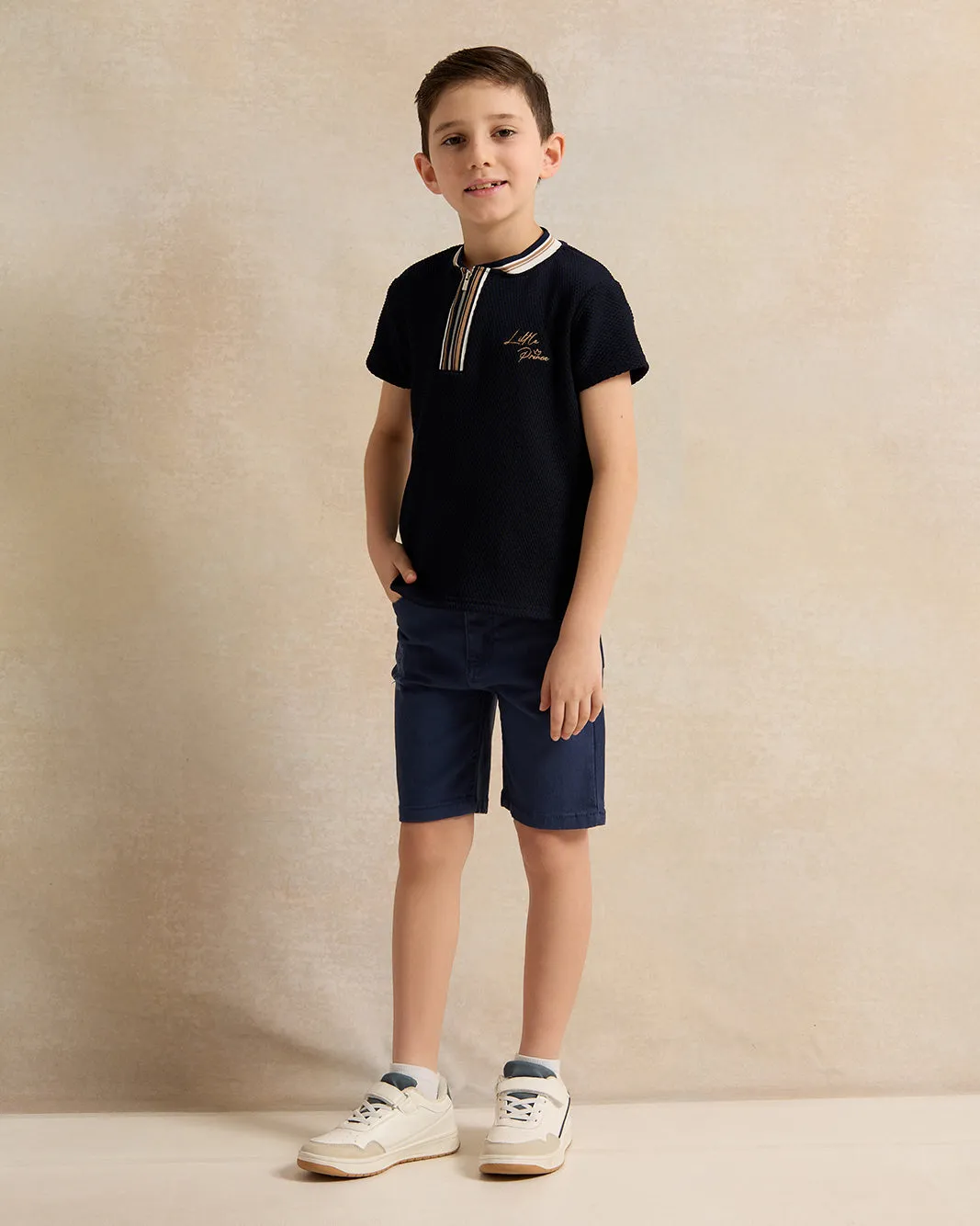 Boys Navy Denim Shorts sold by Redtag product image thumbnail 2