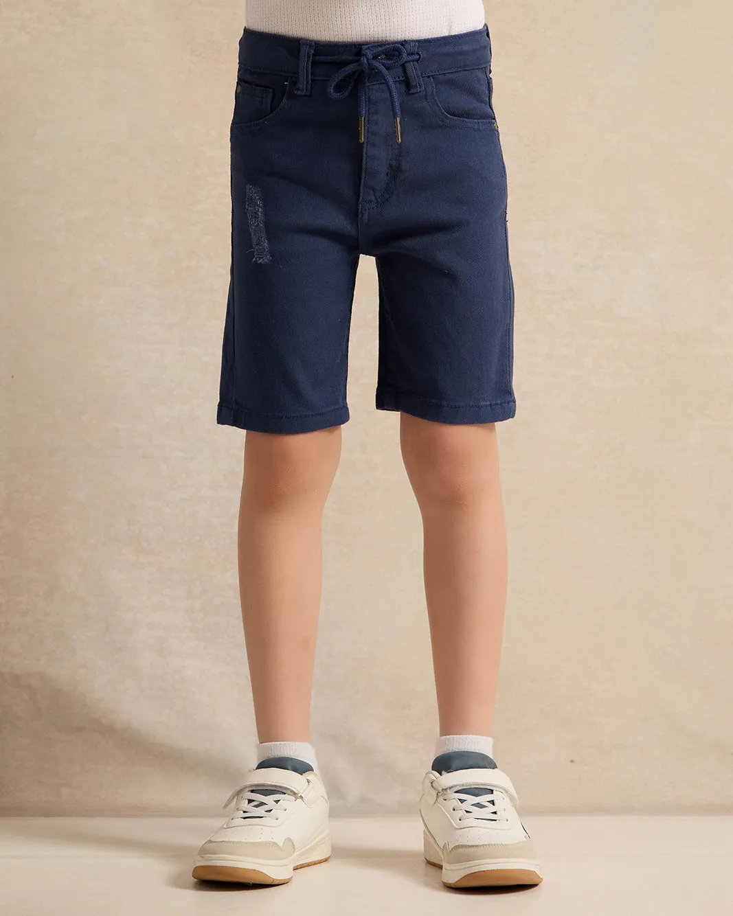Boys Navy Denim Shorts sold by Redtag