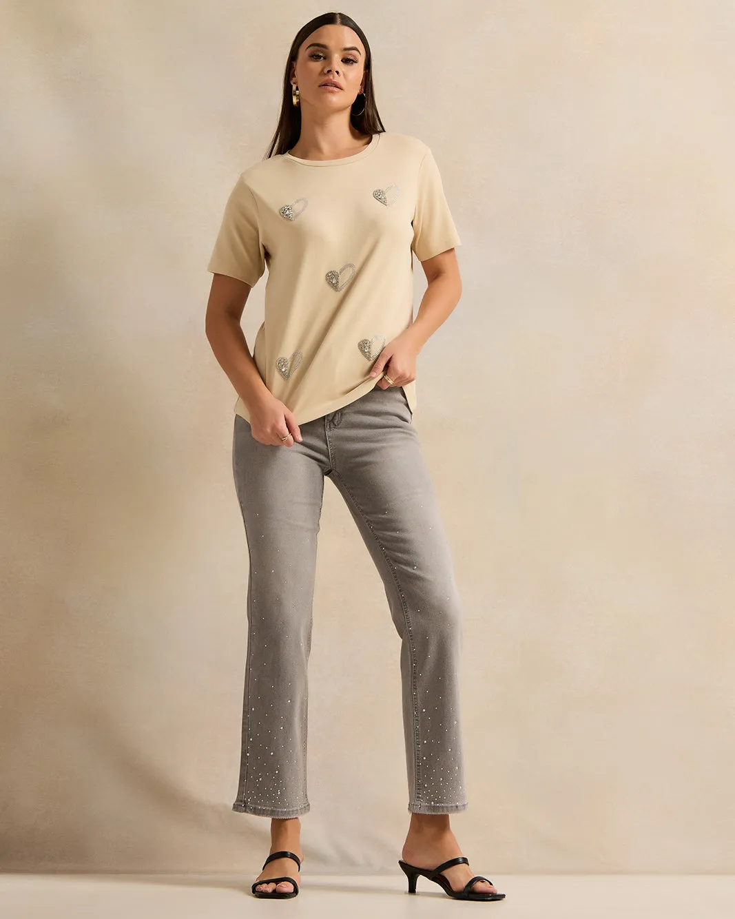 Women Grey Straight Fit Jeans sold by Redtag product image thumbnail 2