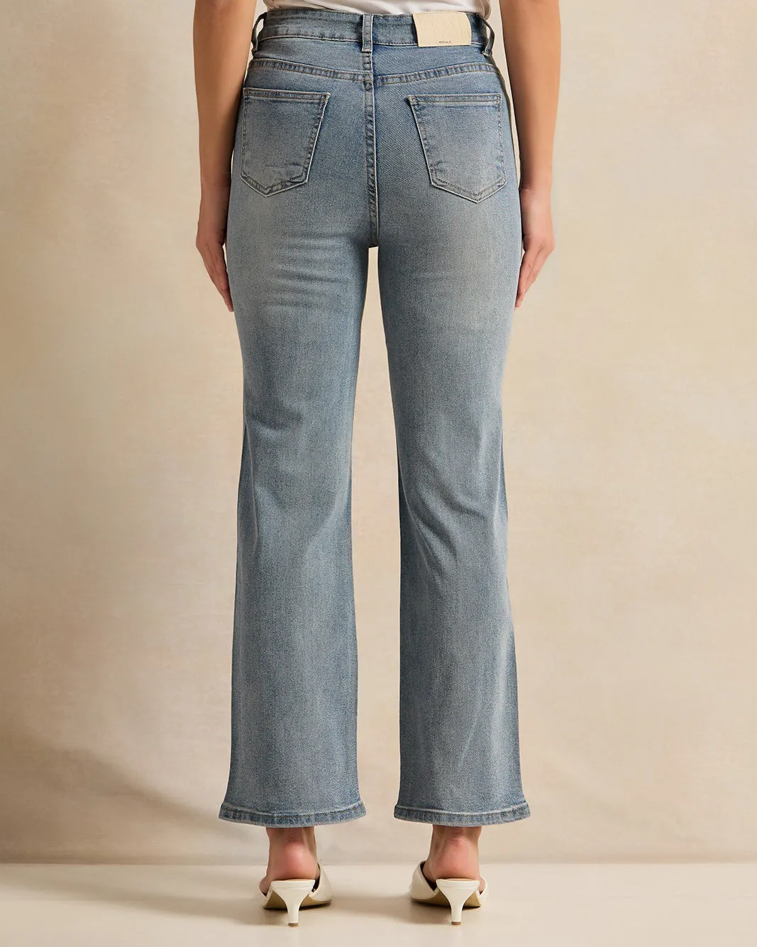 Women Blue Straight Fit Jeans sold by Redtag product image thumbnail 3