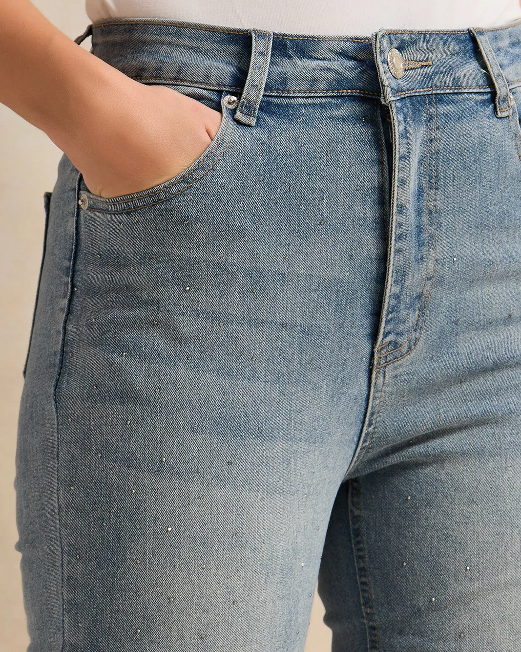 Women Blue Straight Fit Jeans sold by Redtag product image thumbnail 4