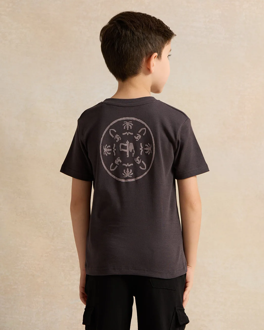 Boys Charcoal KSA Foundation Day Print T-Shirt sold by Redtag product image thumbnail 3