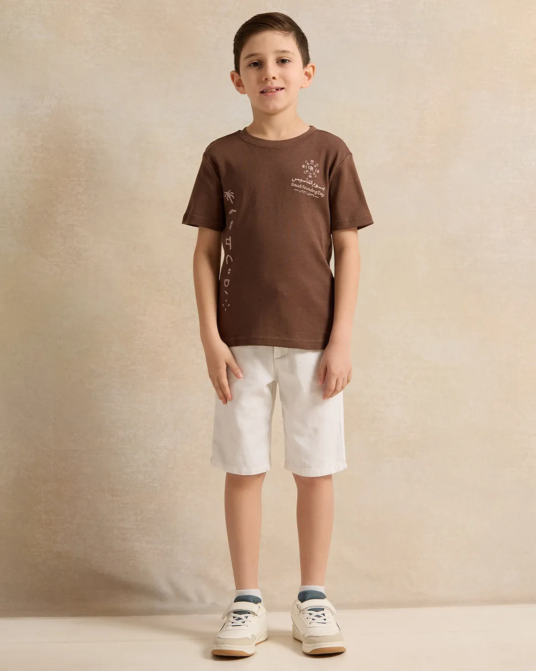 Boys Brown KSA Foundation Day Print T-Shirt sold by Redtag product image thumbnail 2