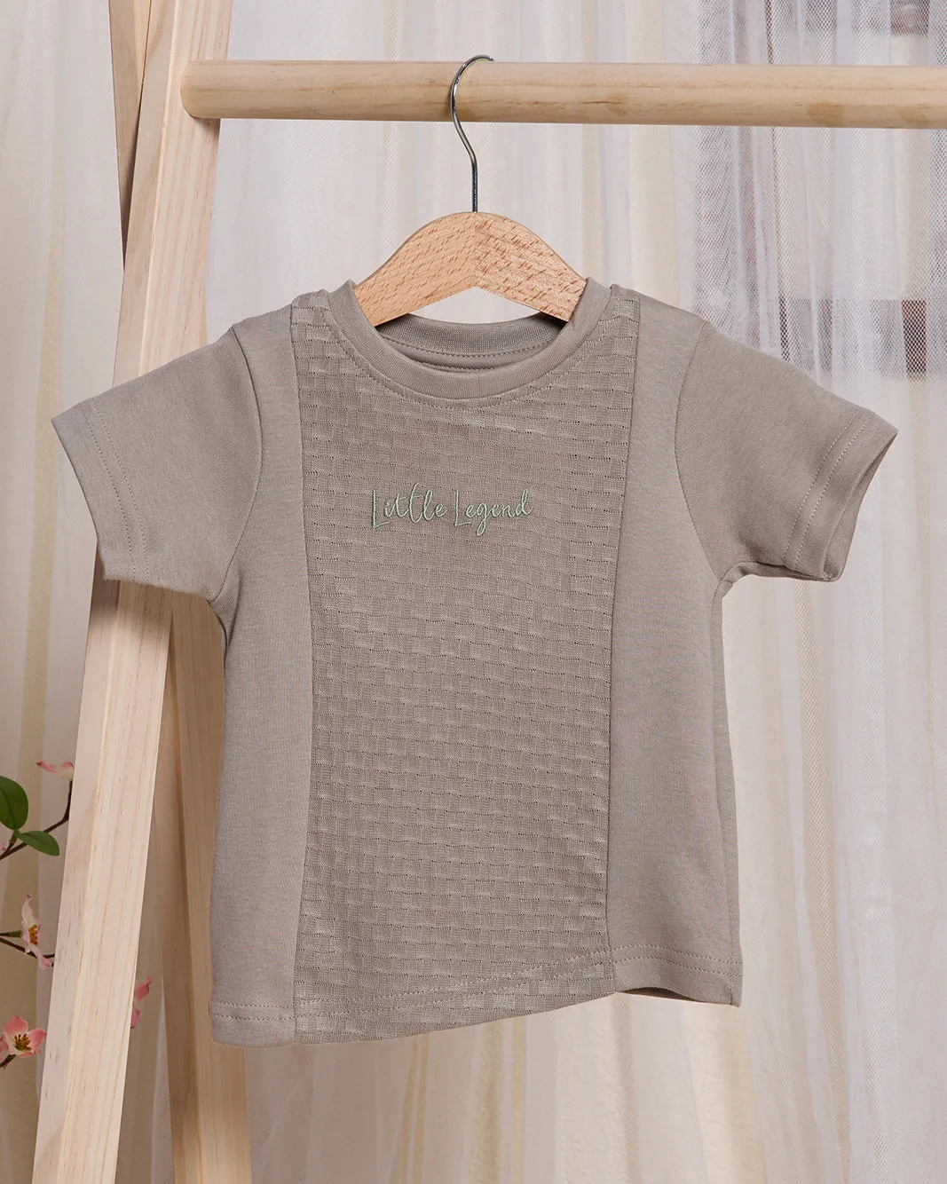 Infant Boys Grey Jacquard T-Shirt sold by Redtag