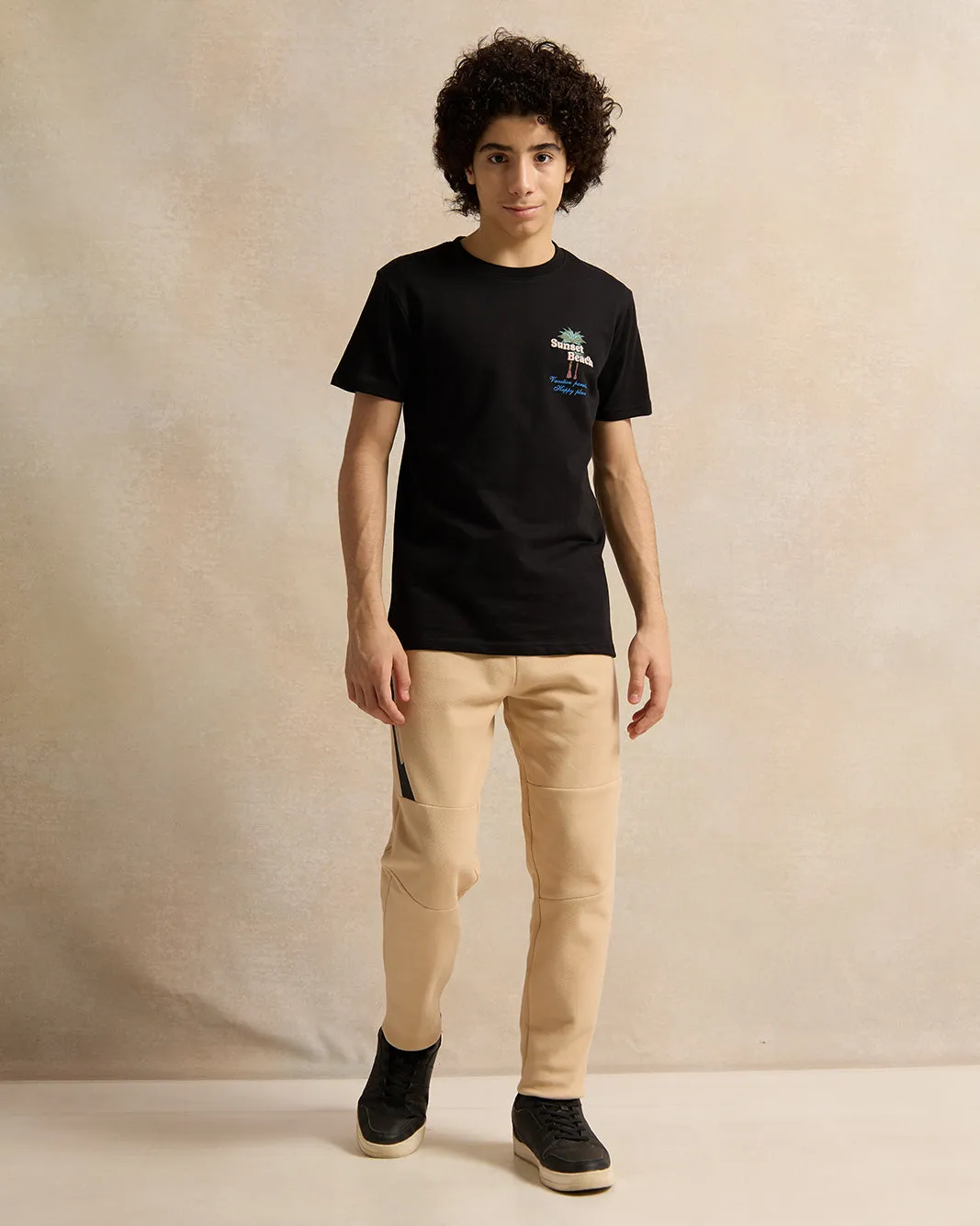 Senior Boys Black Printed T-Shirt sold by Redtag product image thumbnail 2