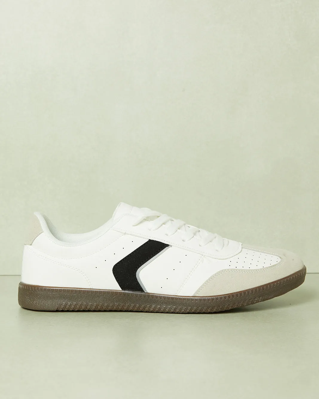 Men White Material Block Sneakers sold by Redtag