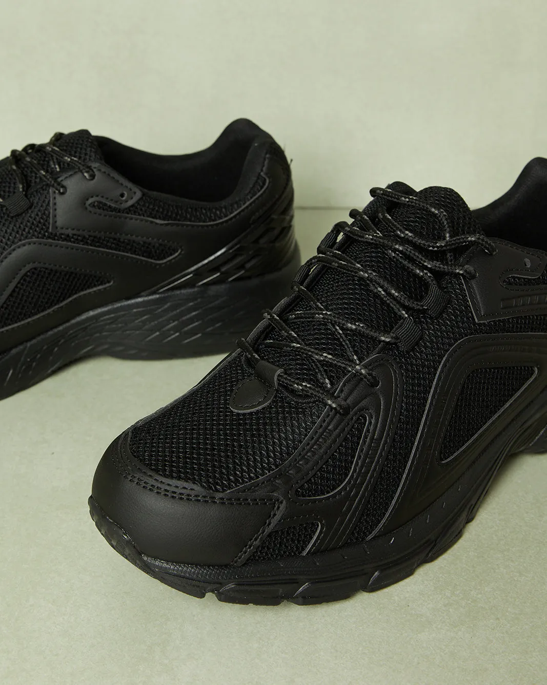 Men Black Material Block Chunky Sneakers sold by Redtag product image thumbnail 3