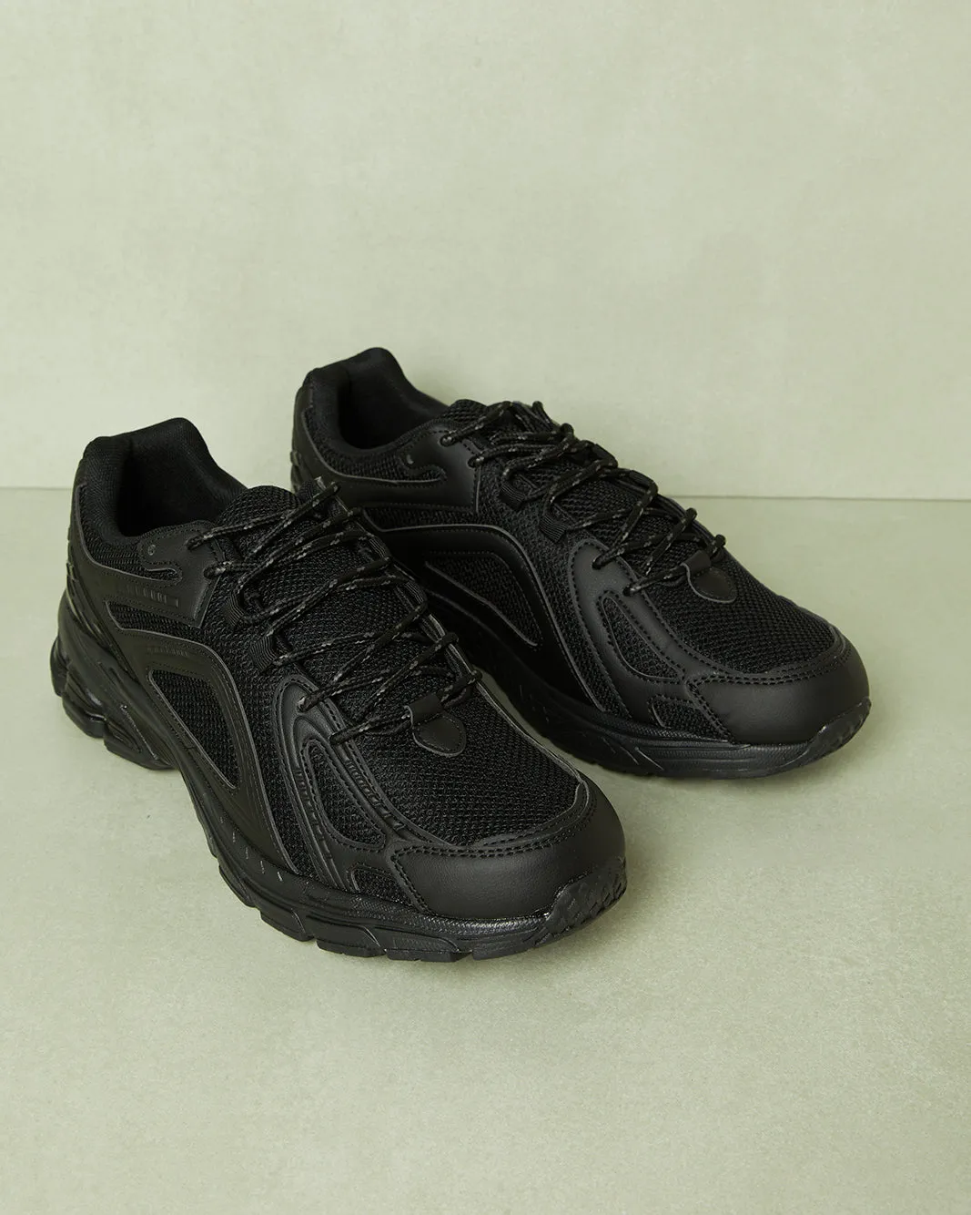 Men Black Material Block Chunky Sneakers sold by Redtag product image thumbnail 2