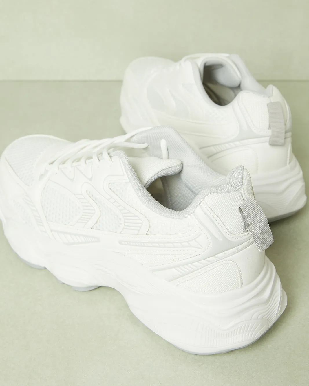 Men White Material Block Chunky Sneakers sold by Redtag product image thumbnail 4