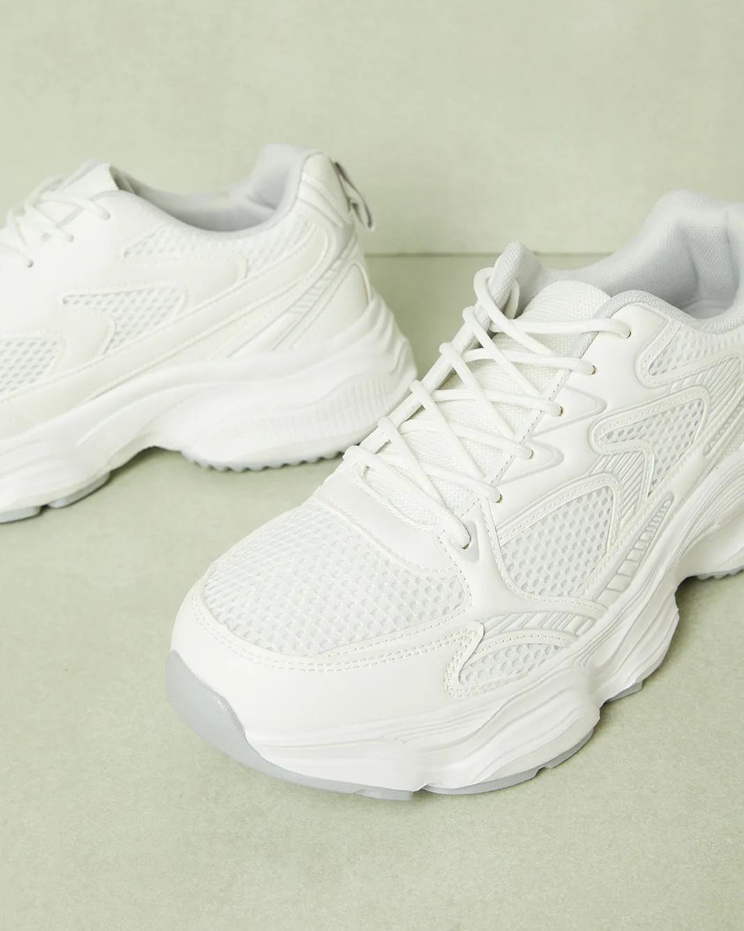 Men White Material Block Chunky Sneakers sold by Redtag product image thumbnail 3