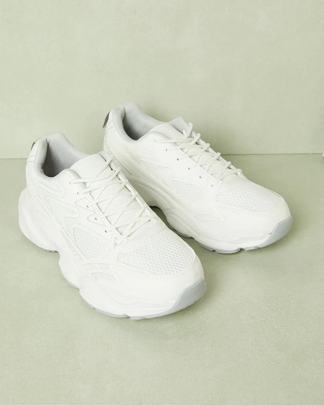 Men White Material Block Chunky Sneakers sold by Redtag product image thumbnail 2