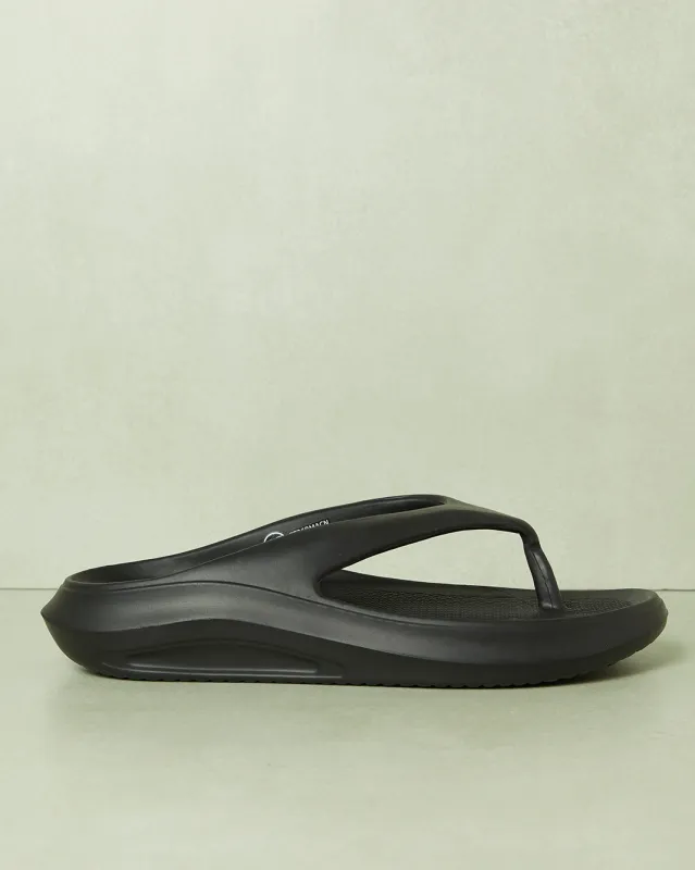 Men Black Toe Post Slide sold by Redtag