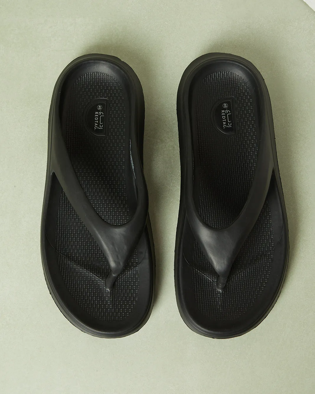 Men Black Toe Post Slide sold by Redtag product image thumbnail 2