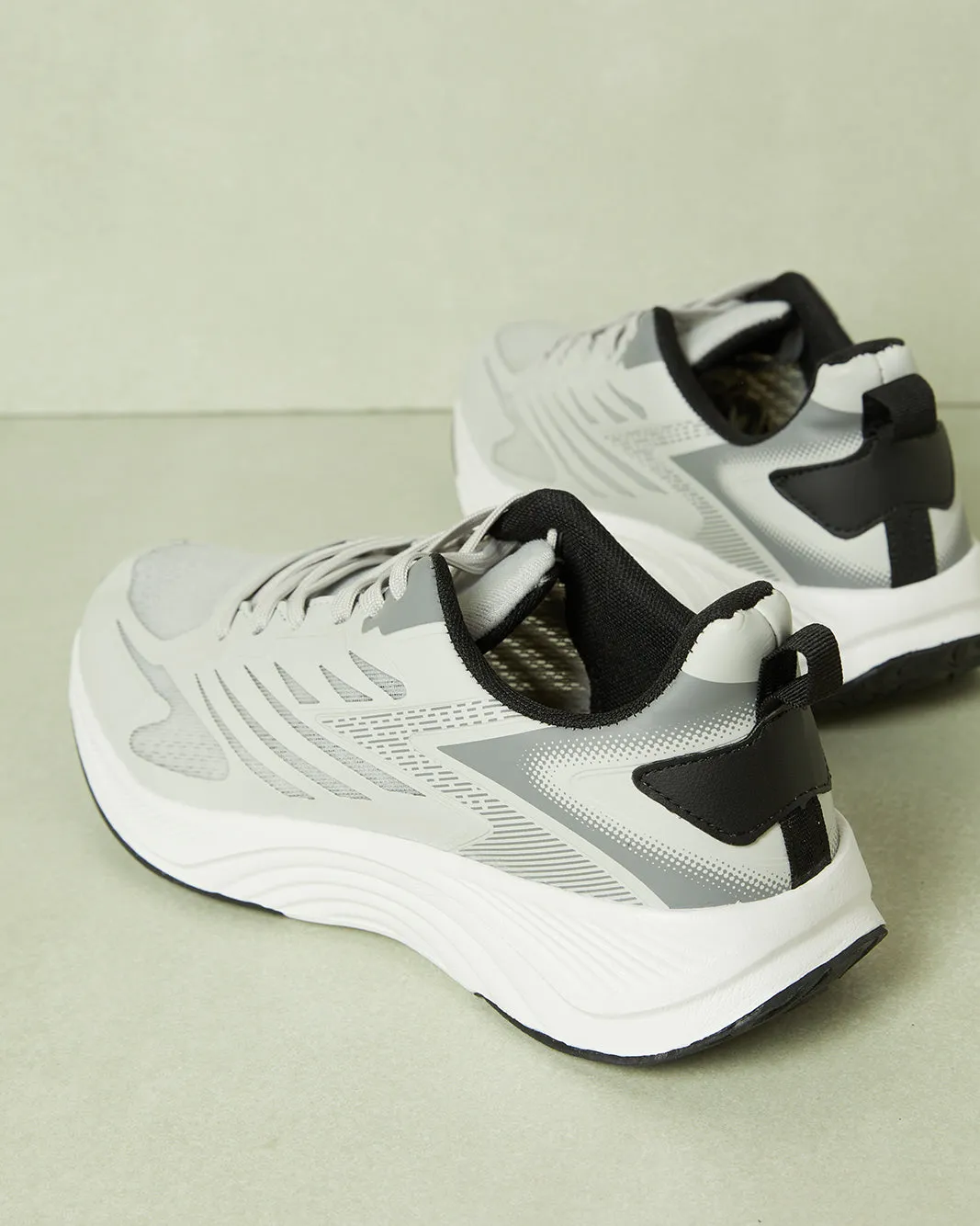 Senior Boys Grey Material Block Trainer sold by Redtag product image thumbnail 4