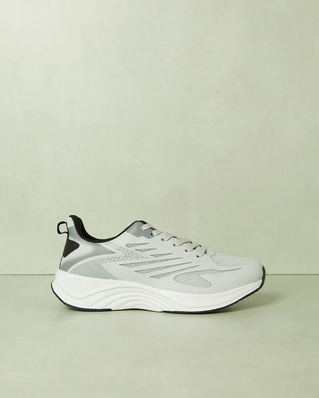 Senior Boys Grey Material Block Trainer sold by Redtag