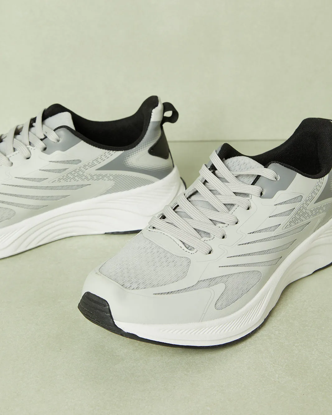 Senior Boys Grey Material Block Trainer sold by Redtag product image thumbnail 3