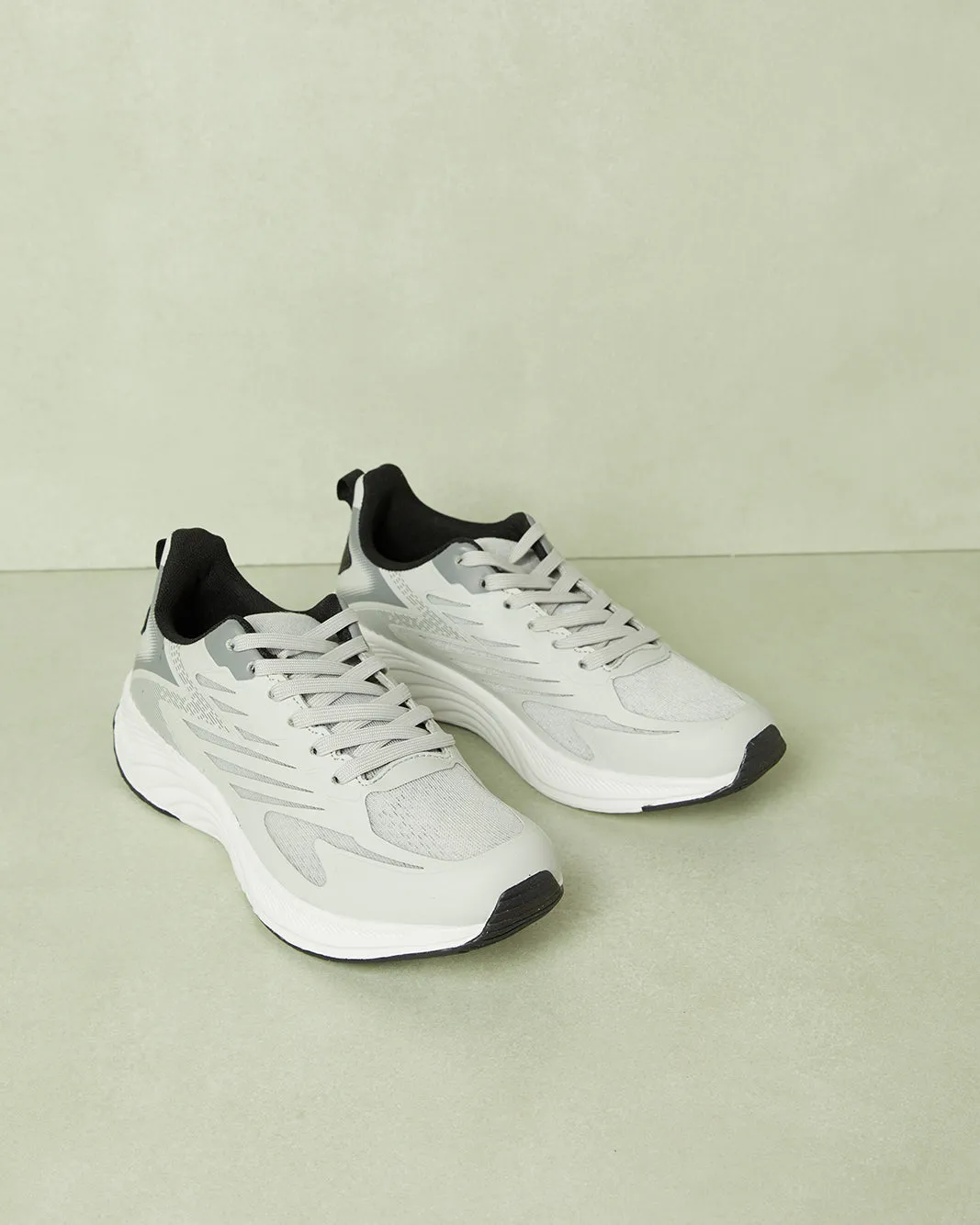 Senior Boys Grey Material Block Trainer sold by Redtag product image thumbnail 2