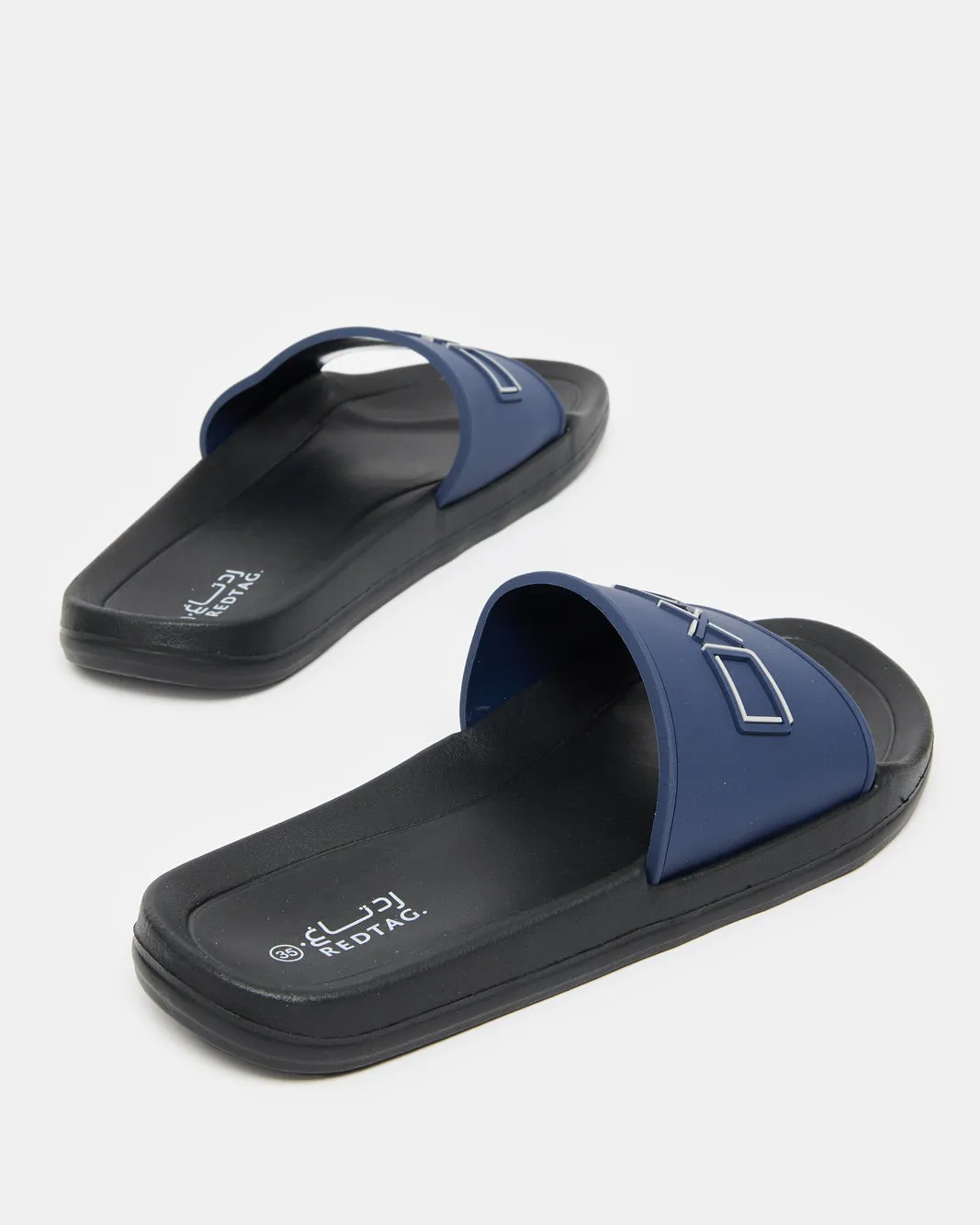 Senior Boys Navy Embossed Slide sold by Redtag product image thumbnail 4