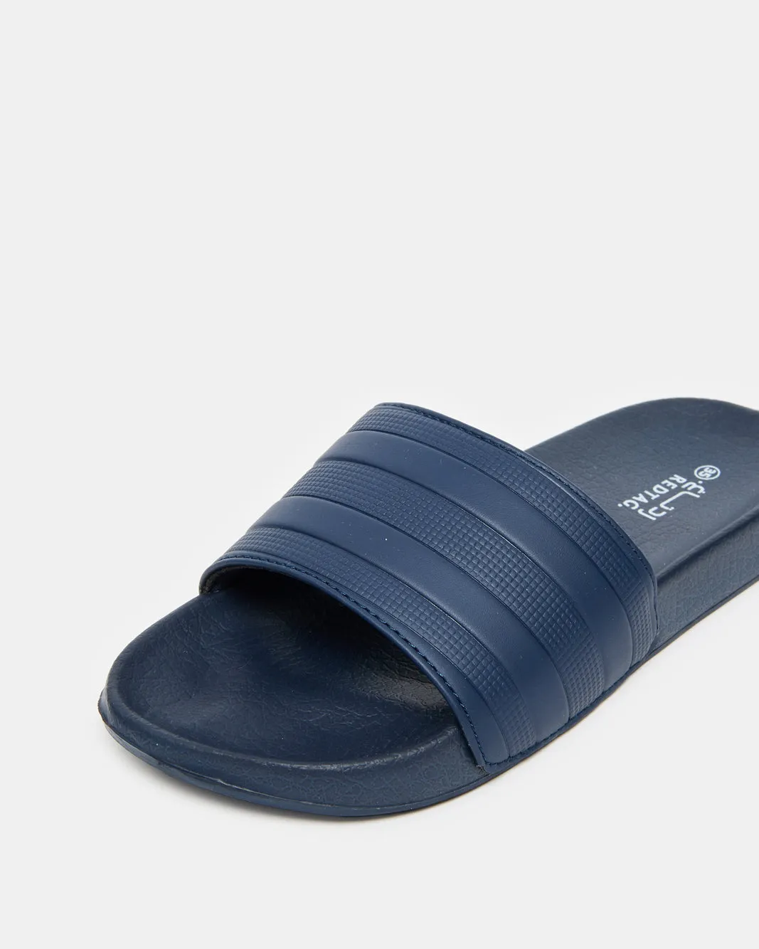 Senior Boys Navy Striped Slide sold by Redtag product image thumbnail 3