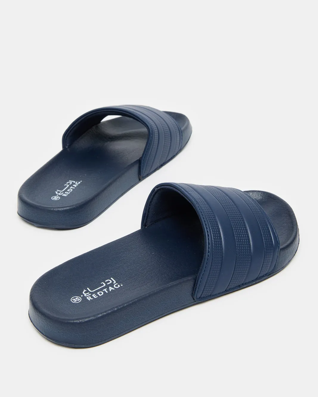 Senior Boys Navy Striped Slide sold by Redtag product image thumbnail 4