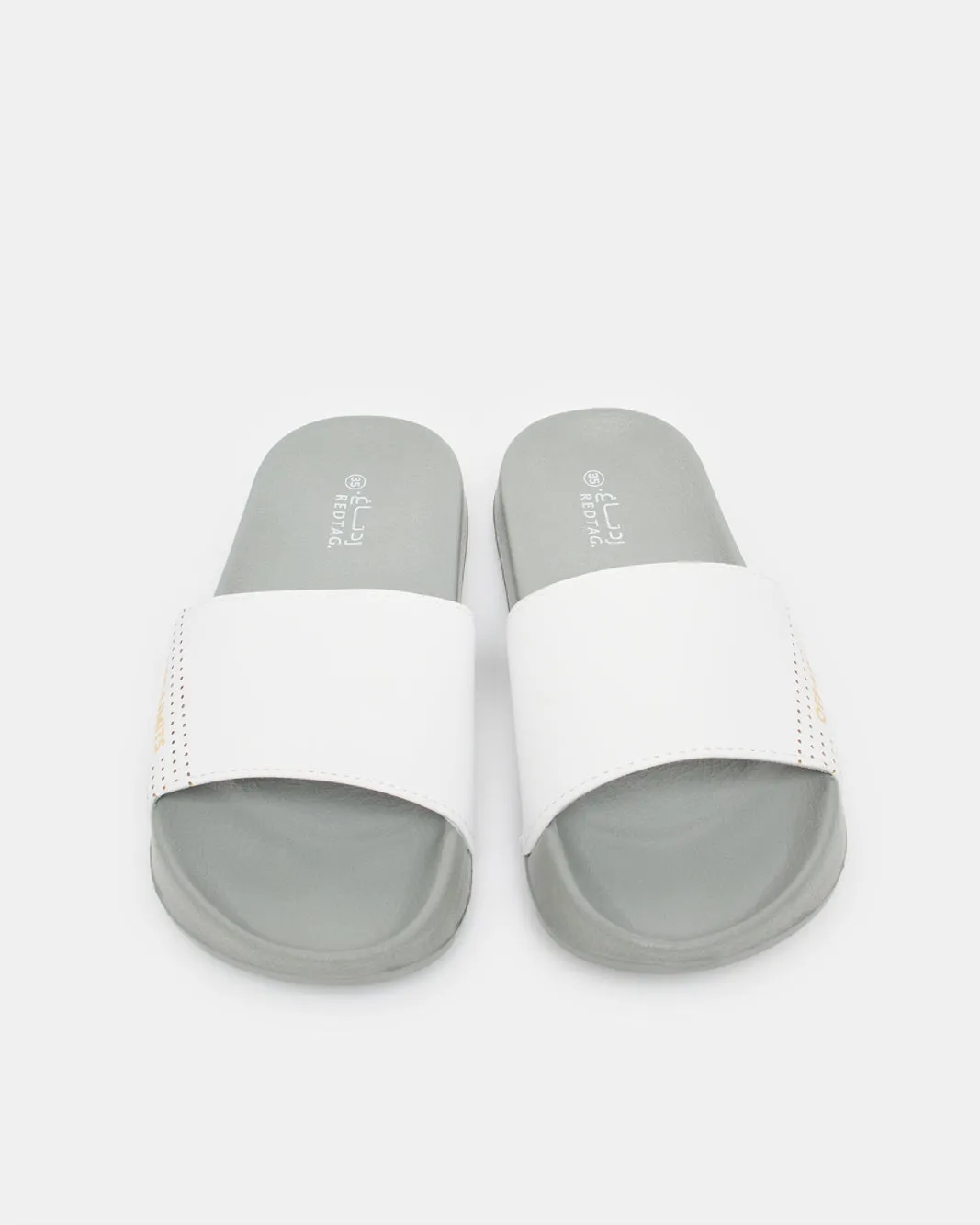 Senior Boys White Perforated Slide sold by Redtag product image thumbnail 2