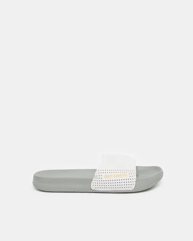 Senior Boys White Perforated Slide sold by Redtag