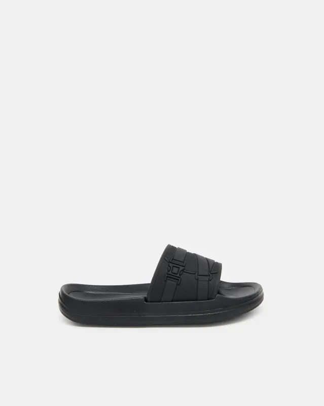 Boys Black Molded Slide sold by Redtag