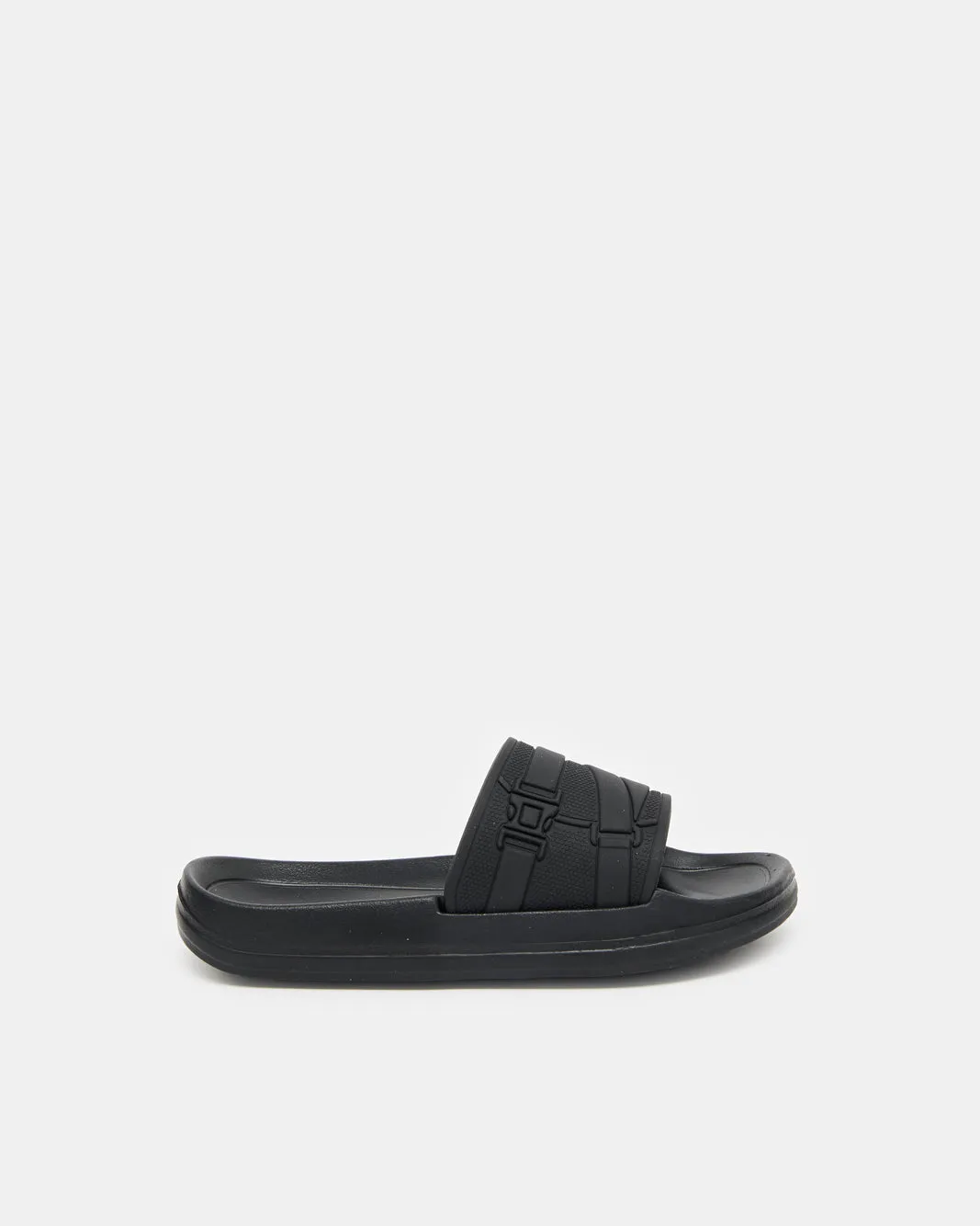 Boys Black Molded Slide sold by Redtag