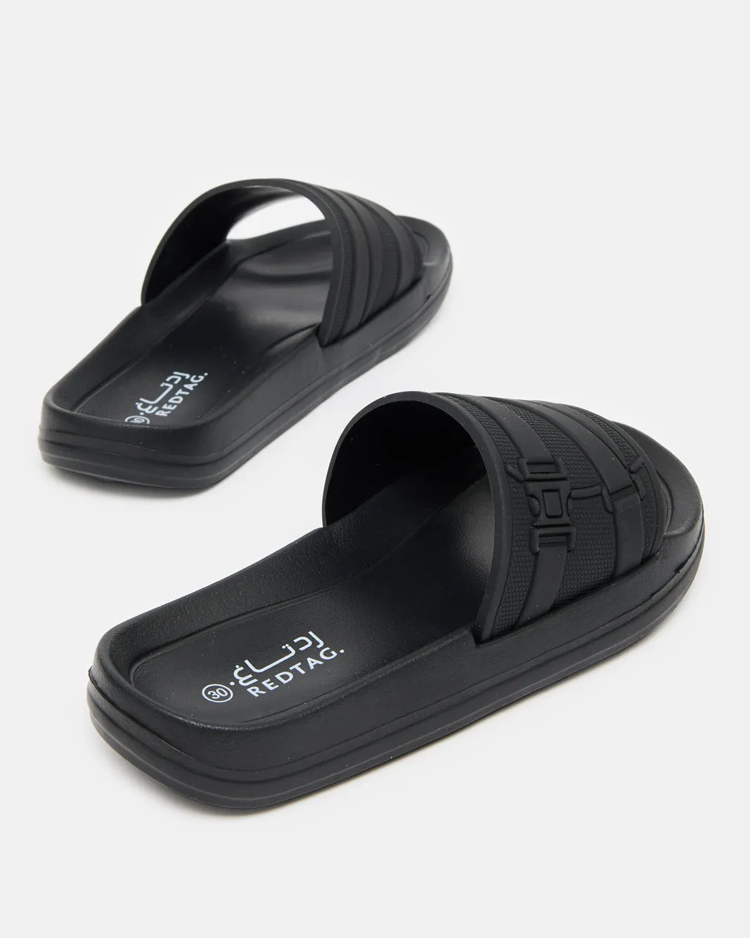 Boys Black Molded Slide sold by Redtag product image thumbnail 4