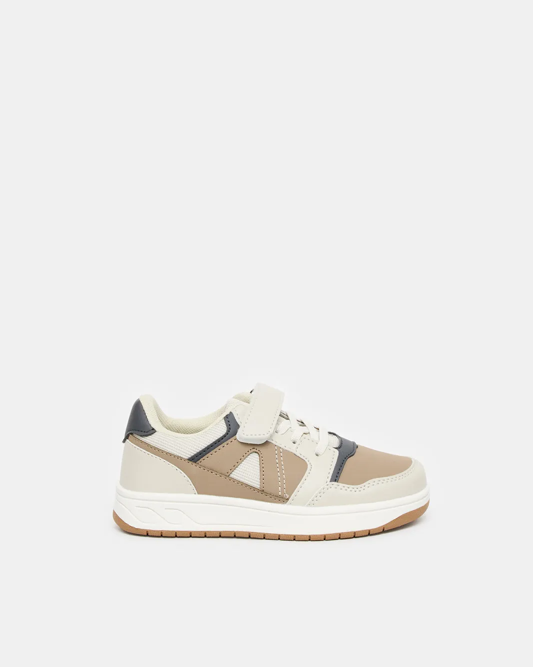 Boys Grey Material Block Sneakers sold by Redtag