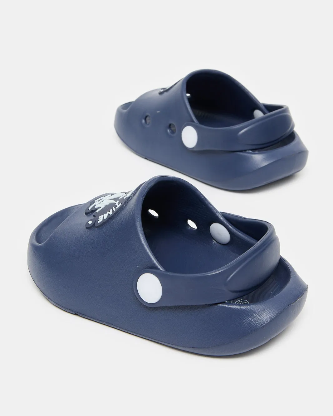 Boys Navy Molded Slide With Backstrap sold by Redtag product image thumbnail 4