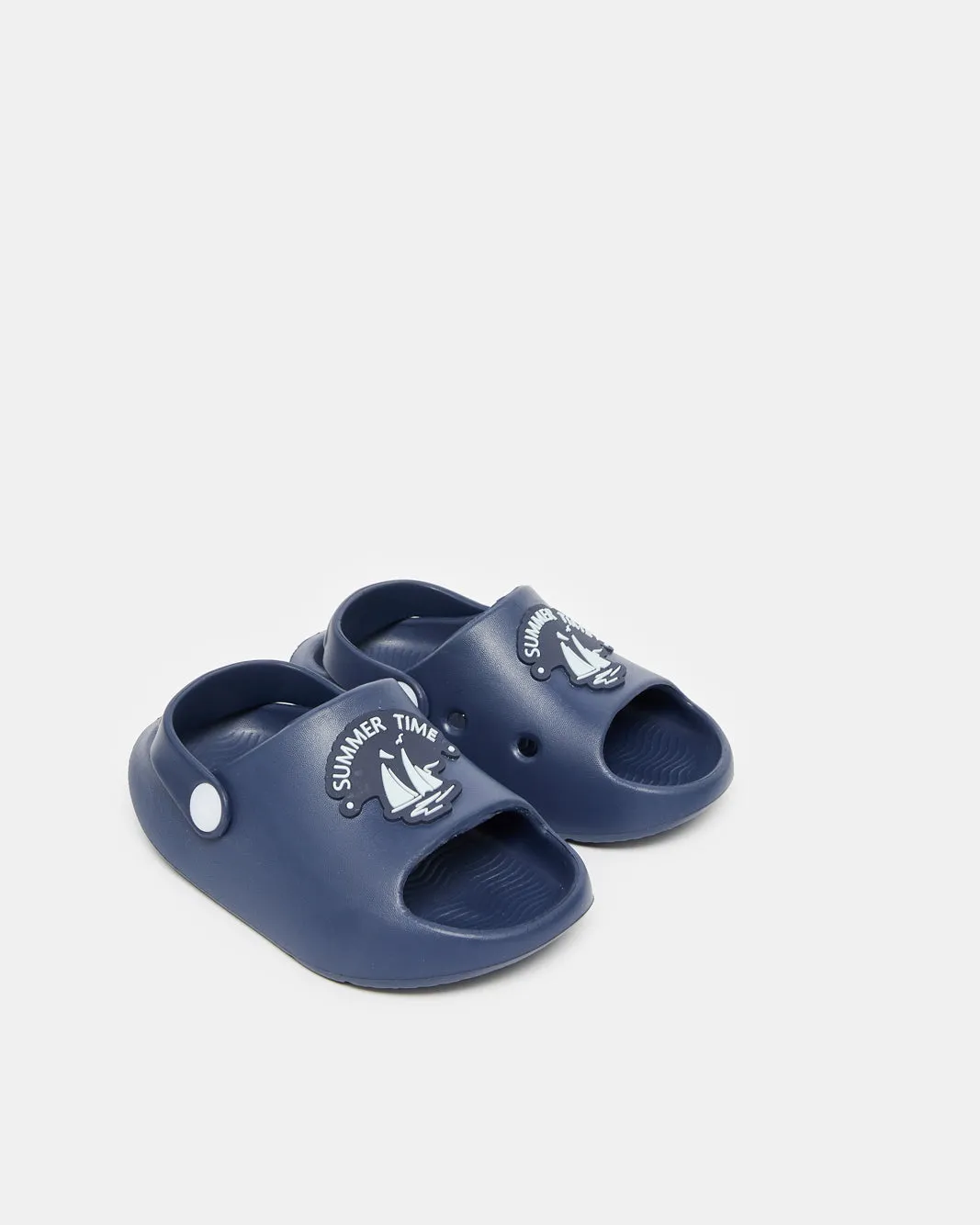 Boys Navy Molded Slide With Backstrap sold by Redtag product image thumbnail 2