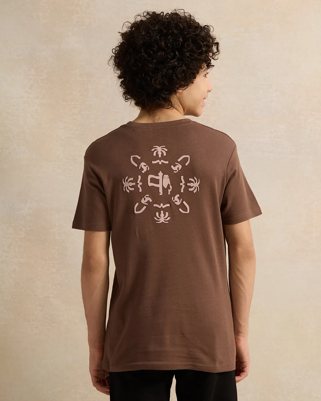 Senior Boys Brown KSA Foundation Day T-shirt sold by Redtag product image thumbnail 3