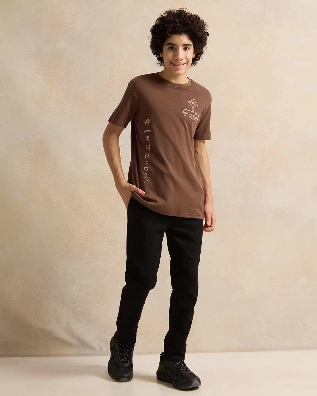 Senior Boys Brown KSA Foundation Day T-shirt sold by Redtag product image thumbnail 2