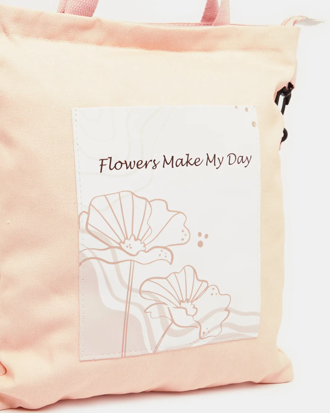 Women Pink Printed Shopper Bag sold by Redtag product image thumbnail 3