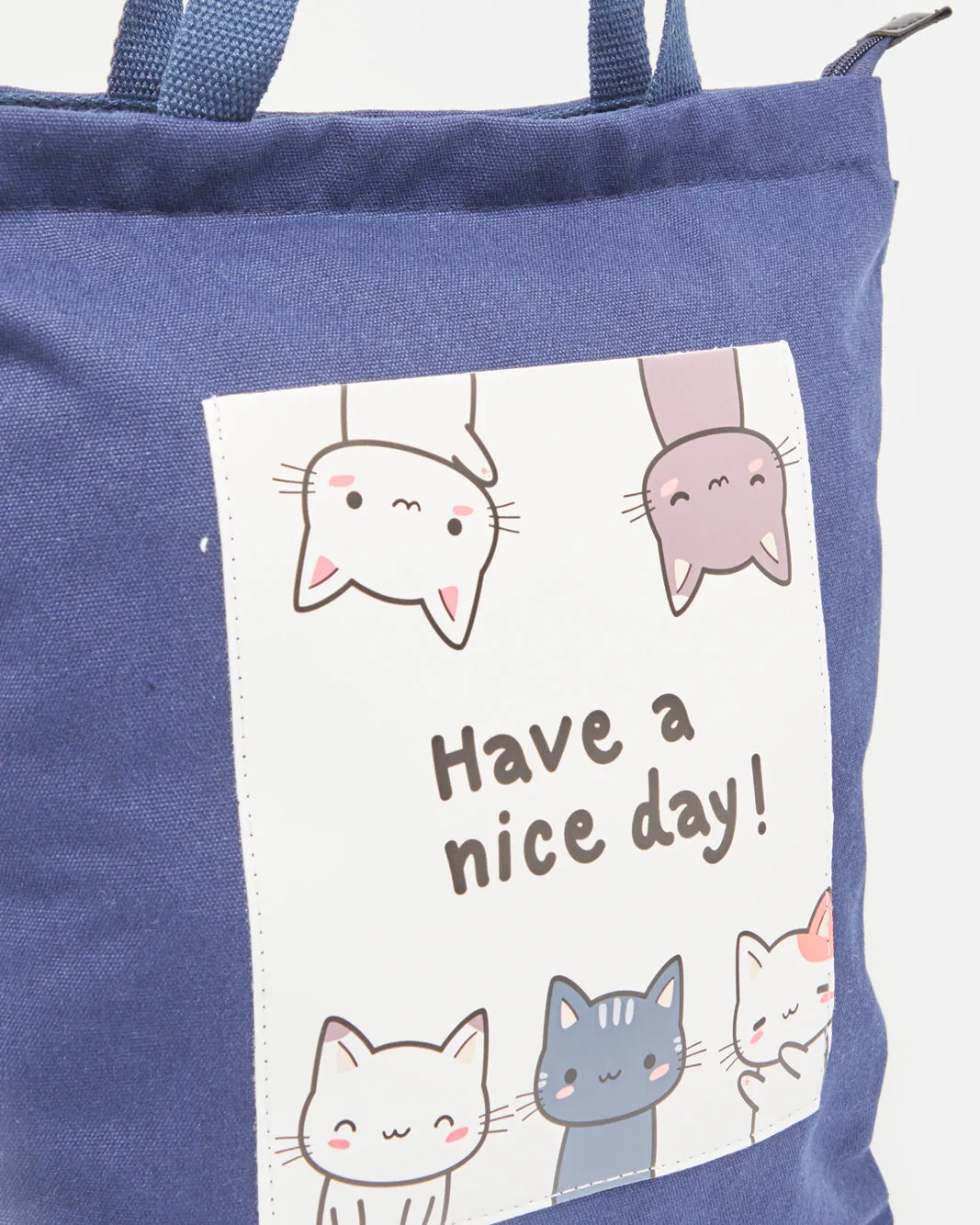 Women Blue Printed Shopper Bag sold by Redtag product image thumbnail 3